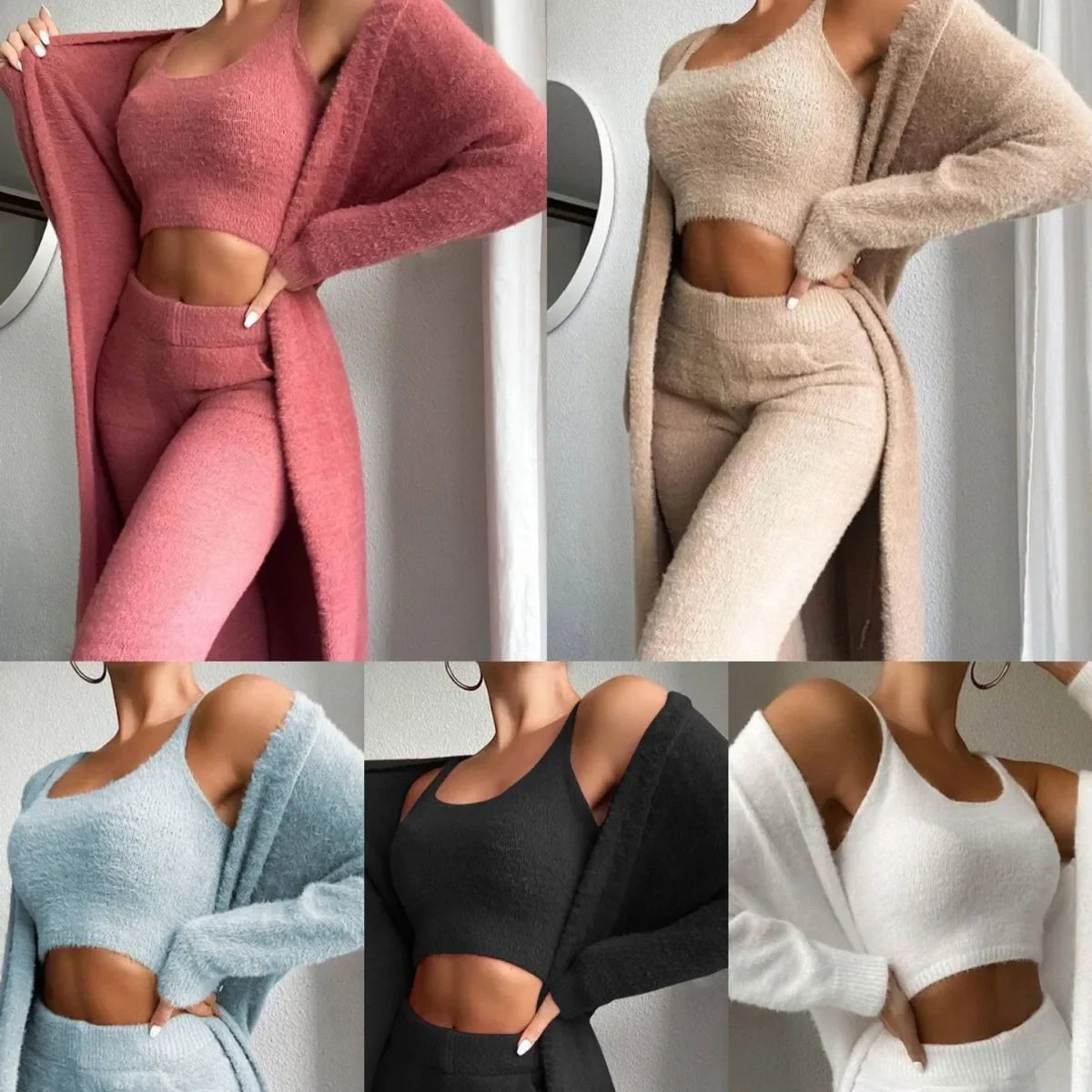 Set 3 Pezzi in Fleece – Perfetto per Casa e Relax