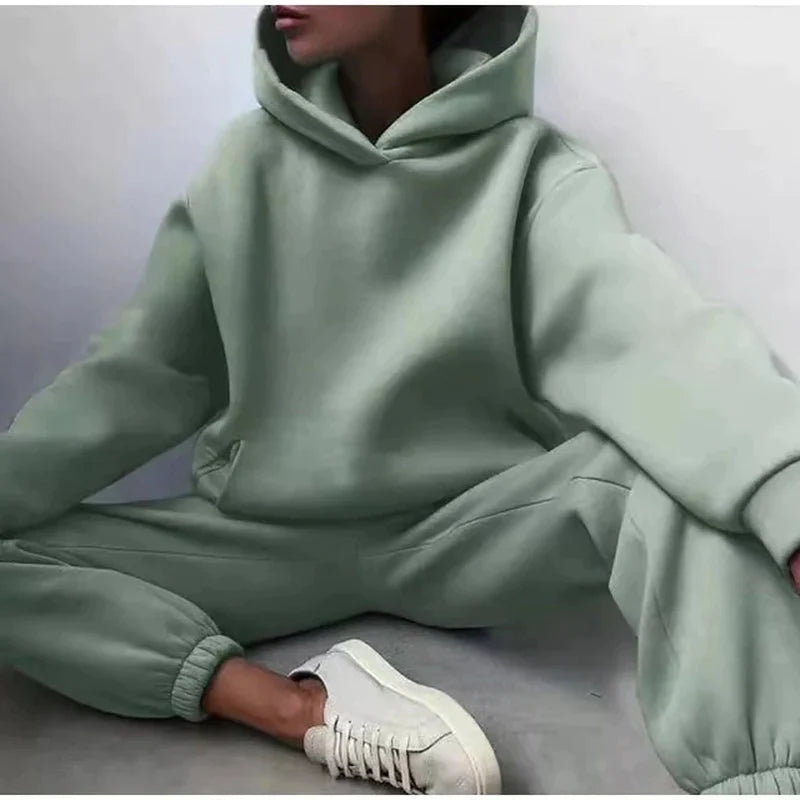  Two Piece Sets Women Tracksuit Oversized Suit 